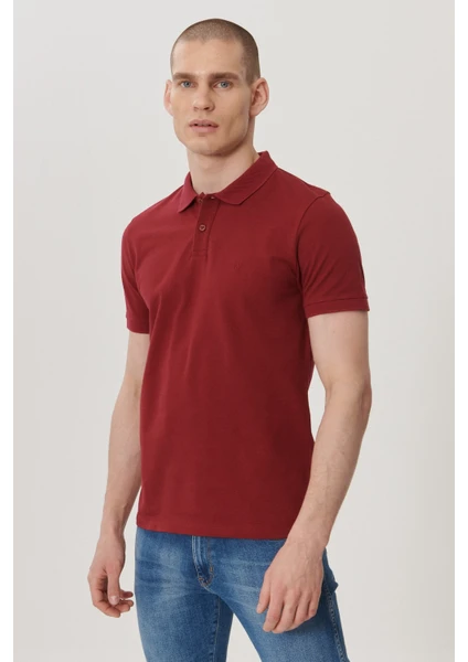 Erkek Bordo Polo Tişört