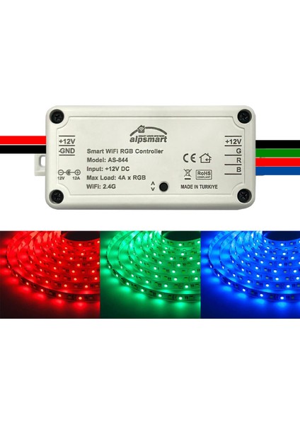 AS844 Akıllı WiFi RGB Led Şerit Uzaktan Kontrol Cihazı Tuya Destekli