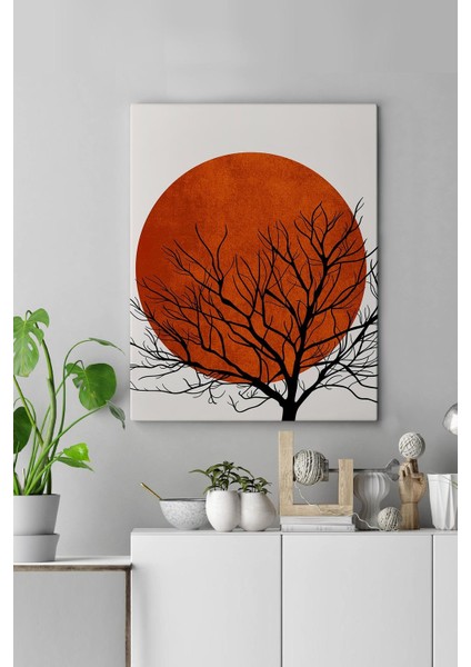 Canvas Gece ve Ağaç Tablo 0016
