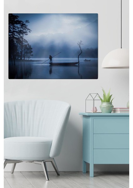 Canvas Sis Doğa Kayık Tablo 0166