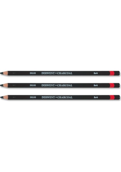 Charcoal Pencils Kömür Füzen Kalem Dark 3'lü