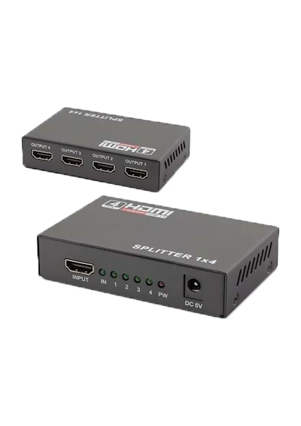 HD205K HDMI Splıtter 1.4V 1080P 3D 1 Giriş 4 Çıkış