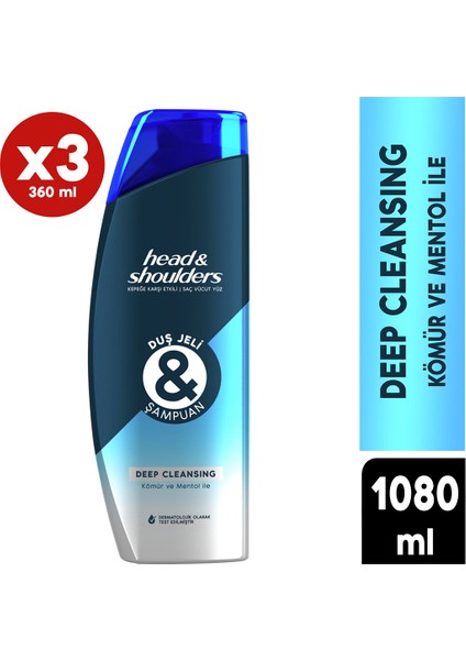 Duş Jeli ve Şampuan Deep Cleansing 360 ml x 3