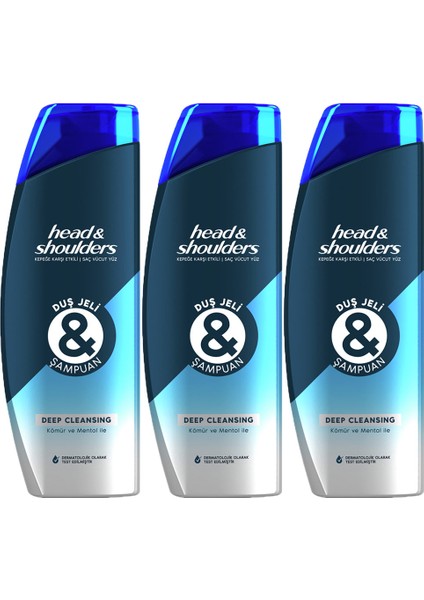 Duş Jeli ve Şampuan Deep Cleansing 360 ml x 3