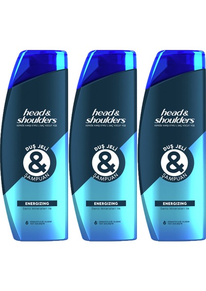 Head & Shoulders Duş Jeli ve Şampuan Energizing 360 ml X3 fiyatları