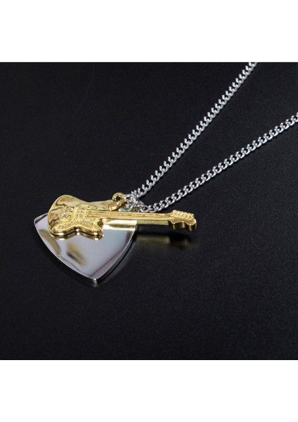 Pena Gitar Gri Gold Çelik Erkek Bayan Kolye EI89BY fiyatları