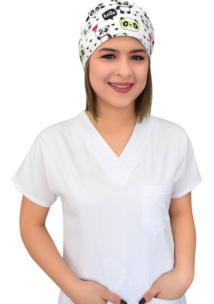 Beyaz Panda Doktor Hemşire Hastane Medikal Cerrahi Bone