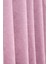 Pembe Petek Kadife Dokulu Fon Perde Pilesiz Düz Dikişli Ekstrafor Büzgü 140 x 270 cm 4