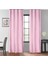 Pembe Petek Kadife Dokulu Fon Perde Pilesiz Düz Dikişli Ekstrafor Büzgü 250 x 270 cm 1