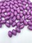 Oval Badem Model Damarlı Mor Boncuk 100 gr ~50 Adet Boncuk 1