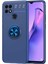 Caseworld Oppo A15S Kılıf Renkli Yüzüklü Manyetik Silikon Kapak Mavi - Mavi 1