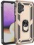 Caseworld Samsung Galaxy A32 Kapak Military Yüzüklü Stantlı Panzer Tank Kılıf - Gold 1
