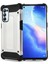 Caseworld Oppo Reno 5 Pro 5g Kapak Çift Katmanlı Zırh Tank Kılıf - Gri 1