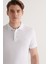 Avva Erkek Beyaz Polo Yaka Düz T-Shirt E001004