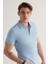 Avva Erkek Açık Mavi Polo Yaka Düz T-Shirt E001004