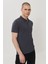 WRANGLER Erkek Antrasit Regular Fit Polo Yaka T-Shirt 4