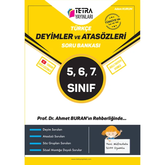 Tetra Yayınları 5-6-7. Sınıf Türkçe Deyimler ve Atasözleri Soru Bankası