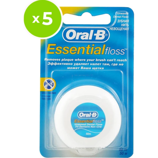 Oral-B Essential Floss Diş Ipi 50 M x 5 Adet