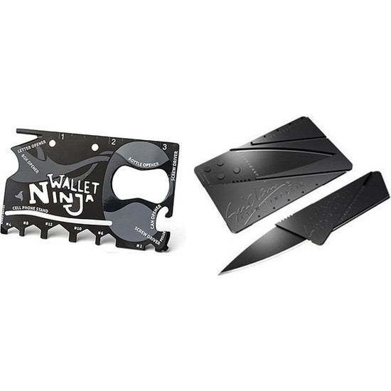 Turkish A2Z Kredi Kartı Şeklinde Bıçak ve Ninja Wallet 18 In 1 Credit Card Multi Tool Kit