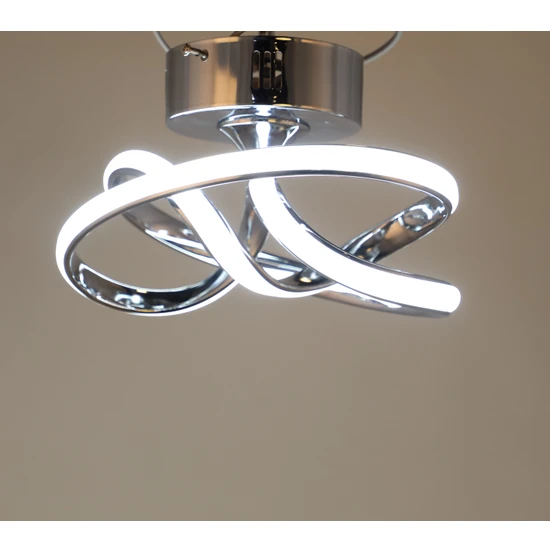 Luna Lighting Modern Luxury Plafonyer Şık LED Krom Ledli Avize