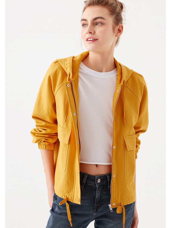 Mavi Kadin Kapusonlu Hardal Ceket 110775 32173 Fiyati