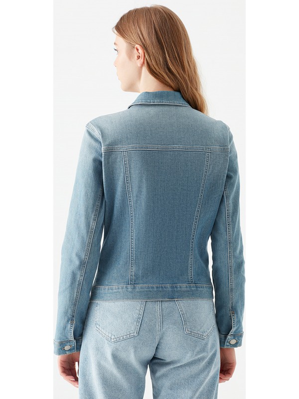 Mavi Kadin Daisy Vintage Acik Mavi Jean Ceket 1113623511 Fiyati