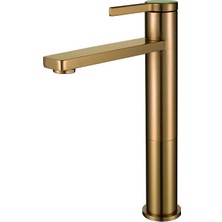 Newarc Bold Çanak Tipi Lavabo Bataryası Mat Altın
