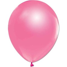 Parti Furyası Sedefli Metalik Parlak Balon Pembe 50 Adet Helyum Uyumlu