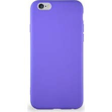 Caseart Apple iPhone 6 Kılıf Soft Premier Renkli Silikon Kapak - Mor
