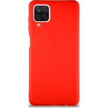 Caseart Samsung Galaxy A12 Kılıf Soft Premier Renkli Silikon Kapak - Kırmızı