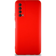Caseart Huawei P Smart 2021 Kılıf Soft Premier Renkli Silikon Kapak - Kırmızı