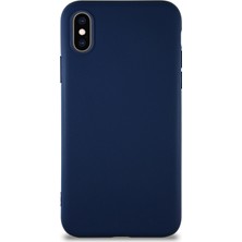 Caseart Apple iPhone x Kılıf Soft Premier Renkli Silikon Kapak - Lacivert