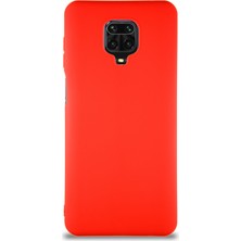 Caseart Xiaomi Redmi Note 9 Pro Kılıf Soft Premier Renkli Silikon Kapak - Kırmızı