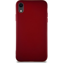 Caseart Apple iPhone Xr Kılıf Soft Premier Renkli Silikon Kapak - Mürdüm
