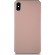 Caseart Apple iPhone Xs Max Kılıf Soft Premier Renkli Silikon Kapak - Pudra