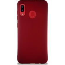 Caseart Samsung Galaxy A20 Kılıf Soft Premier Renkli Silikon Kapak - Mürdüm