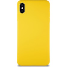 Caseart Apple iPhone Xs Max Kılıf Soft Premier Renkli Silikon Kapak - Sarı