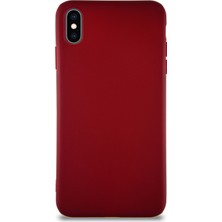 Caseart Apple iPhone Xs Max Kılıf Soft Premier Renkli Silikon Kapak - Mürdüm