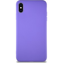 Caseart Apple iPhone Xs Max Kılıf Soft Premier Renkli Silikon Kapak - Mor