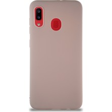 Caseart Samsung Galaxy A30 Kılıf Soft Premier Renkli Silikon Kapak - Pudra