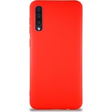 Caseart Samsung Galaxy A50S Kılıf Soft Premier Renkli Silikon Kapak - Kırmızı