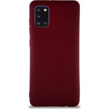 Caseart Samsung Galaxy A31 Kılıf Soft Premier Renkli Silikon Kapak - Mürdüm
