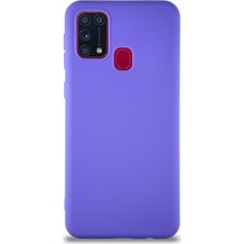 Caseart Samsung Galaxy M31 Kılıf Soft Premier Renkli Silikon Kapak - Mor