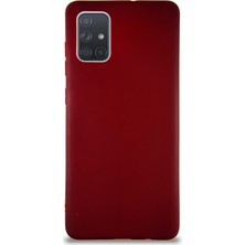 Caseart Samsung Galaxy A71 Kılıf Soft Premier Renkli Silikon Kapak - Mürdüm