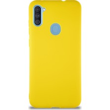 Caseart Samsung Galaxy M11 Kılıf Soft Premier Renkli Silikon Kapak - Sarı