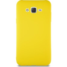 Caseart Samsung Galaxy J7 Kılıf Soft Premier Renkli Silikon Kapak - Sarı