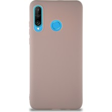 Caseart Huawei P30 Lite Kılıf Soft Premier Renkli Silikon Kapak - Pudra
