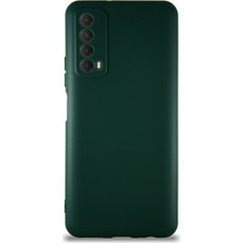Caseart Huawei Y7A Kılıf Soft Premier Renkli Silikon Kapak - Yeşil