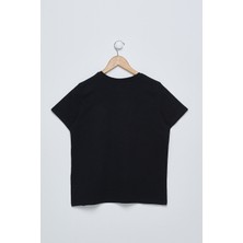 D'or Chiton Kadın Siyah Basic T-Shirt