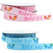 Süsle Bebek ve Parti Grogren Kurdele, Baby Boy / Girl, 1,5 cm x 23 mt - Renk Seçenekli -